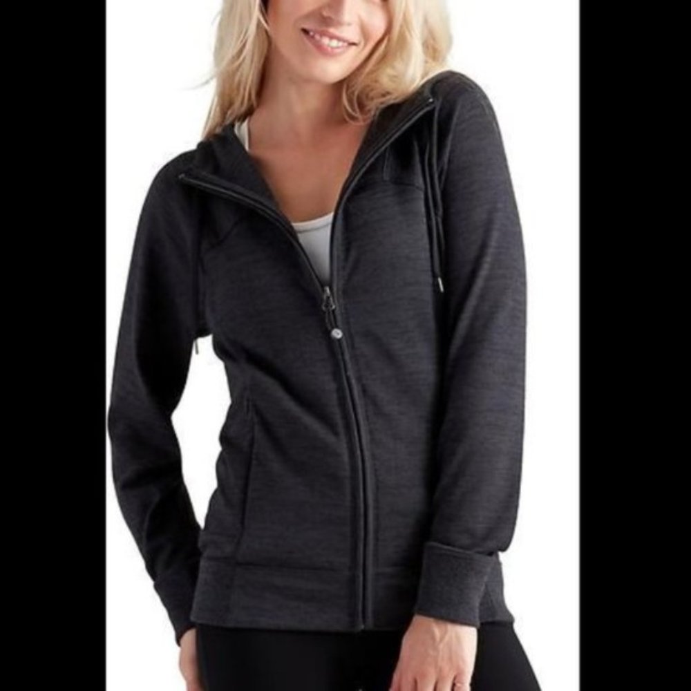 Athleta SweatTech Full Zip Hoodie Blue - Size Small